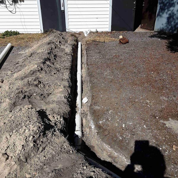 sewer pipe installation